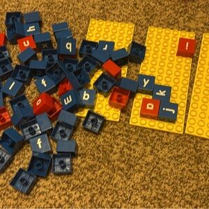 Educational Building Blocks Set - Blue, Red, Yellow